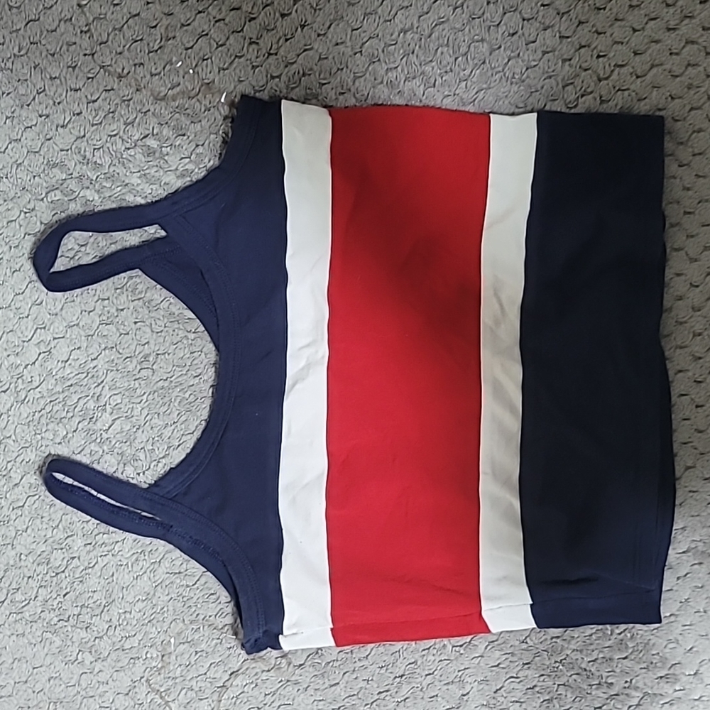 Blue, Red, and White Tank Top